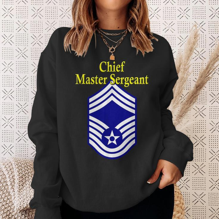 Chief Master Sergeant Air Force Rank Insignia Sweatshirt Gifts for Her
