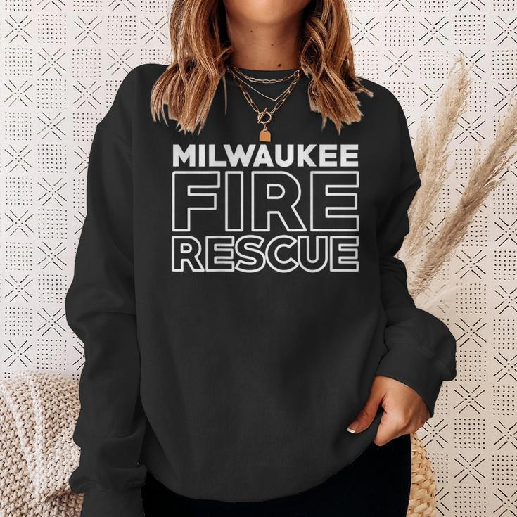 City Of Milwaukee Fire Rescue Wisconsin Firefighter Sweatshirt Gifts for Her