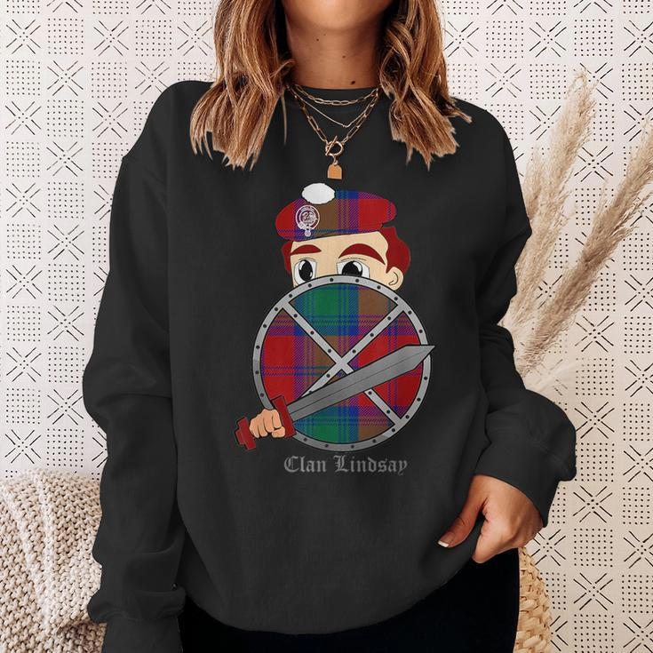 Clan Lindsay Surname Last Name Scottish Tartan Crest Funny Last Name Designs Funny Gifts Sweatshirt Gifts for Her