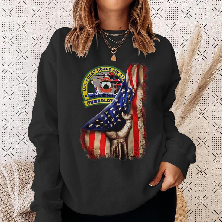 Coast Guard Air Station Humboldt Bay American Flag Sweatshirt Gifts for Her