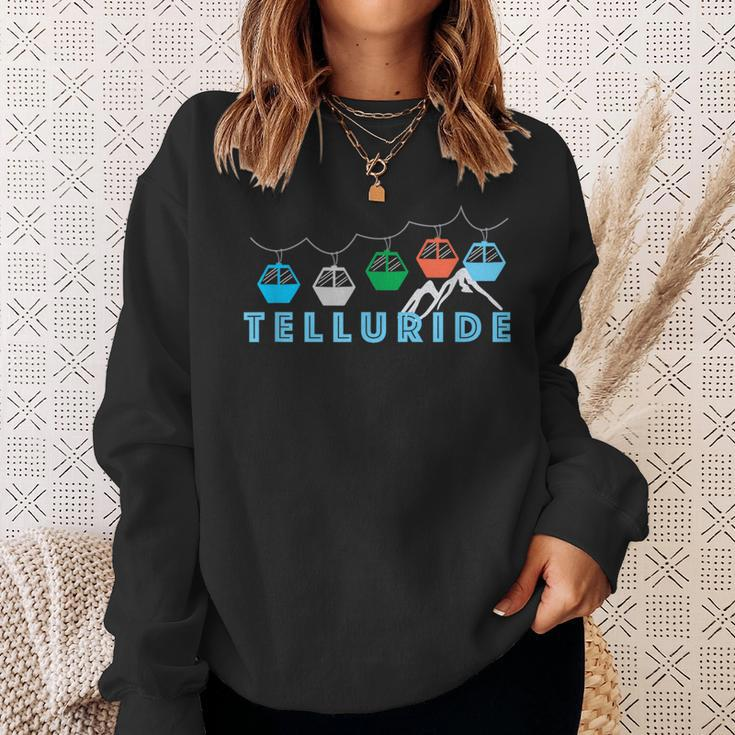 Colorado Ski Mountain Gondola Telluride Sweatshirt Gifts for Her