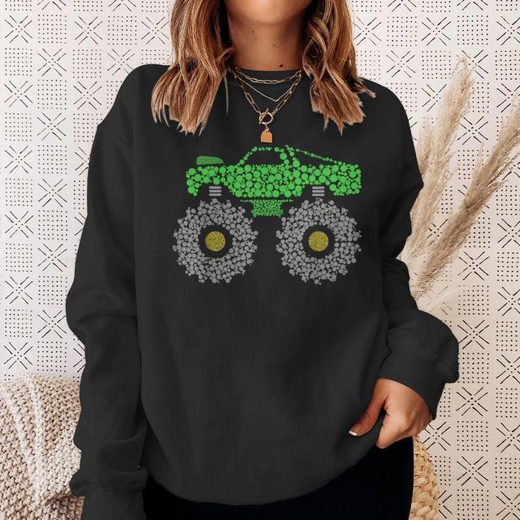 Colorful Polka Dot Monster Truck International Dot Day Sweatshirt Gifts for Her