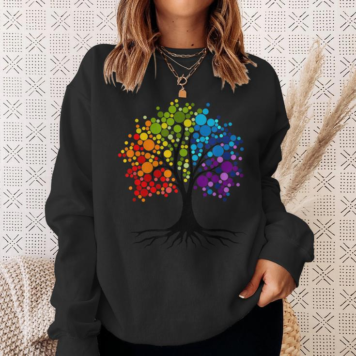 Colorful Tree Dot Day 2023 Dot Sweatshirt Gifts for Her