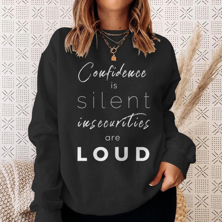 Confidence Insecurities Deep Quote Sweatshirt Gifts for Her