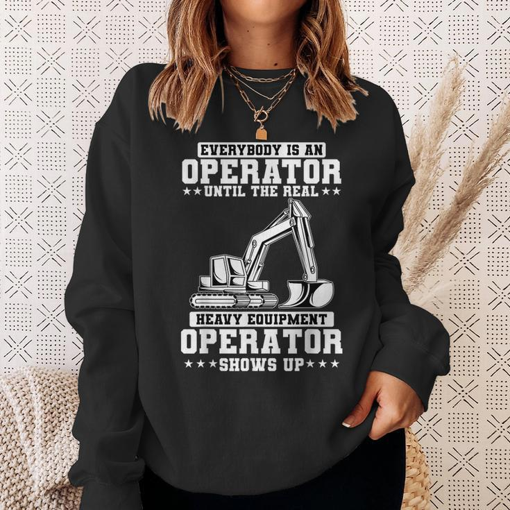 Construction Worker Excavator Heavy Equipment Operator Construction Funny Gifts Sweatshirt Gifts for Her