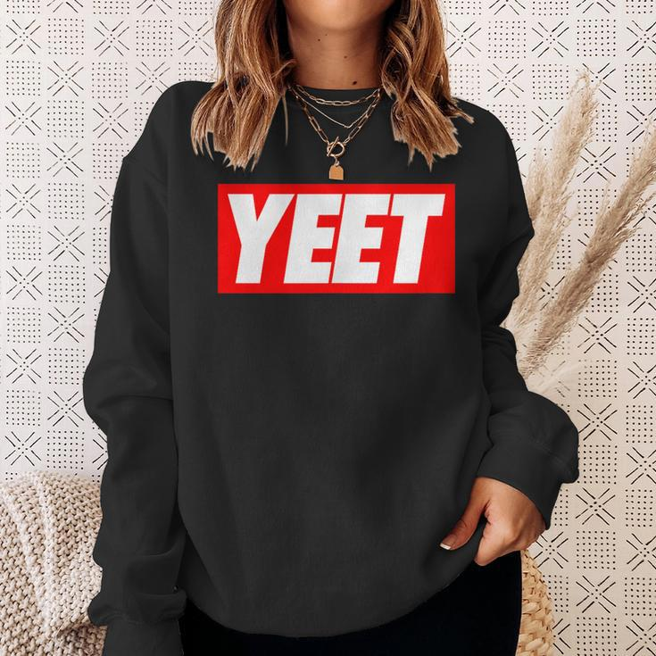 Cool Yeet Basketball Ball Game Slogan Sport Lover Sweatshirt Gifts for Her