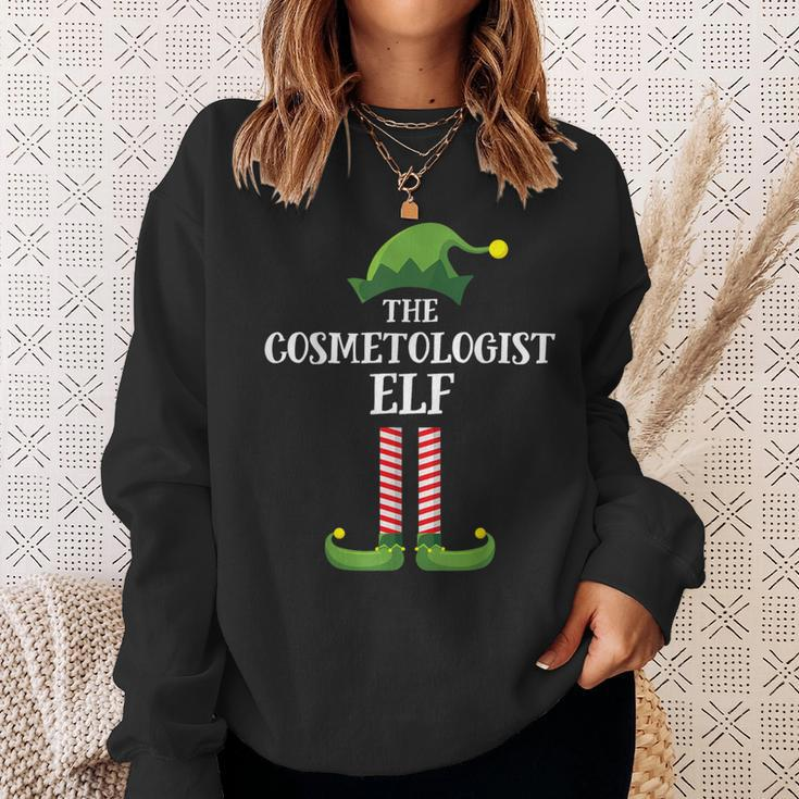 Cosmetologist Elf Matching Family Group Christmas Party Elf Sweatshirt Gifts for Her