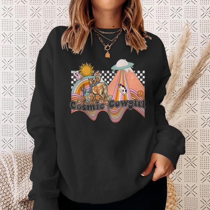 Cosmic Western Country Space Desert Cowgirl Sweatshirt Gifts for Her