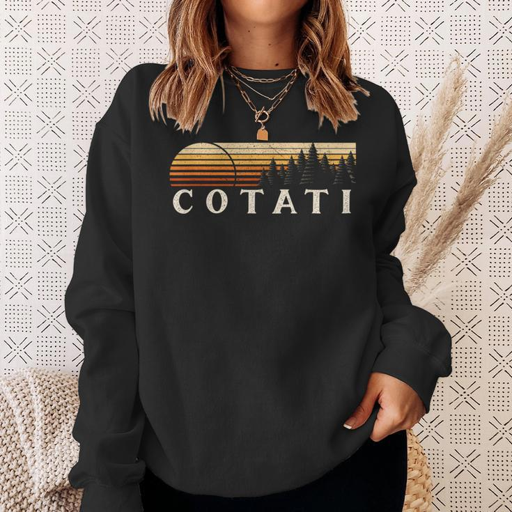 Cotati Ca Vintage Evergreen Sunset Eighties Retro Sweatshirt Gifts for Her