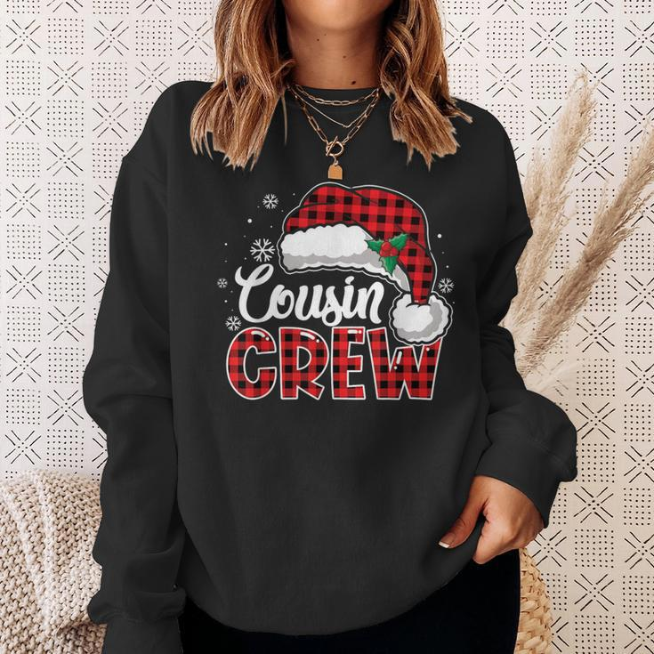 Cousin Crew Buffalo Plaid Christmas Family Xmas Pajama Santa Sweatshirt Gifts for Her