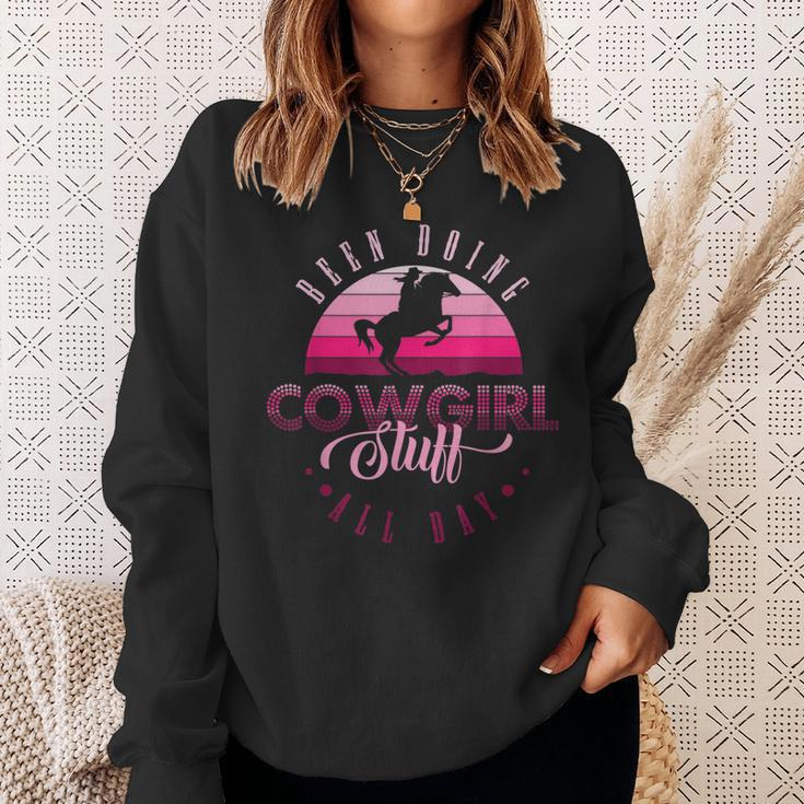 Cowgirl In Texas Or Been Doing Cowgirl Stuff All Day Sweatshirt Gifts for Her