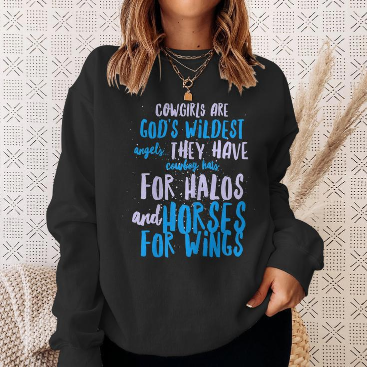 CowgirlCowgirls Are Gods Wildest Angels Gift For Womens Sweatshirt Gifts for Her