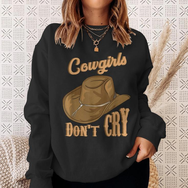 Cowgirls Dont Cry Funny Country Western Rodeo Girl Cowgirl Sweatshirt Gifts for Her