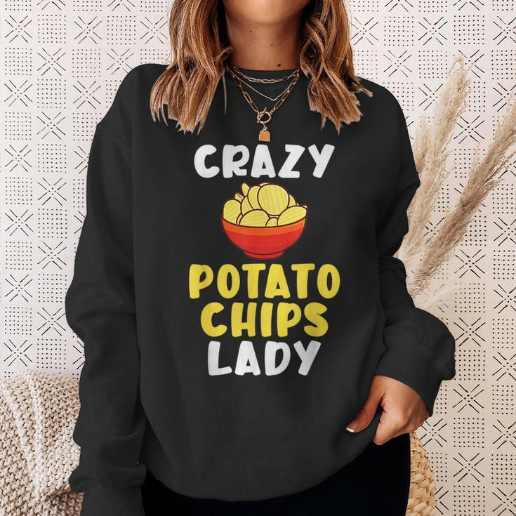 Crazy Potato Chips Lady Sweatshirt Gifts for Her