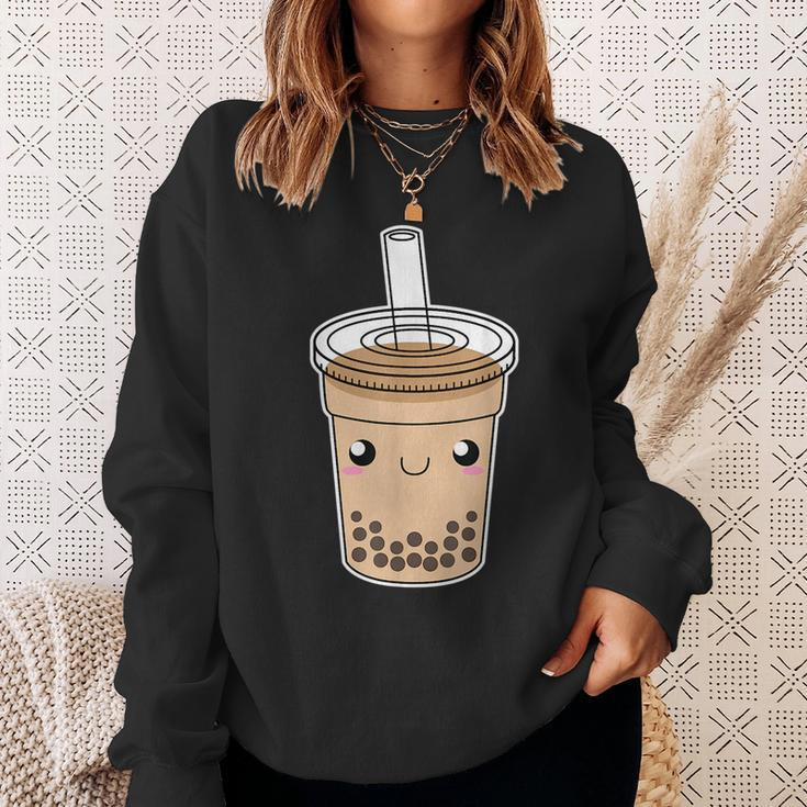 Cute Boba Milk Tea Cartoon Bubble Tea Lover Jt Sweatshirt Gifts for Her