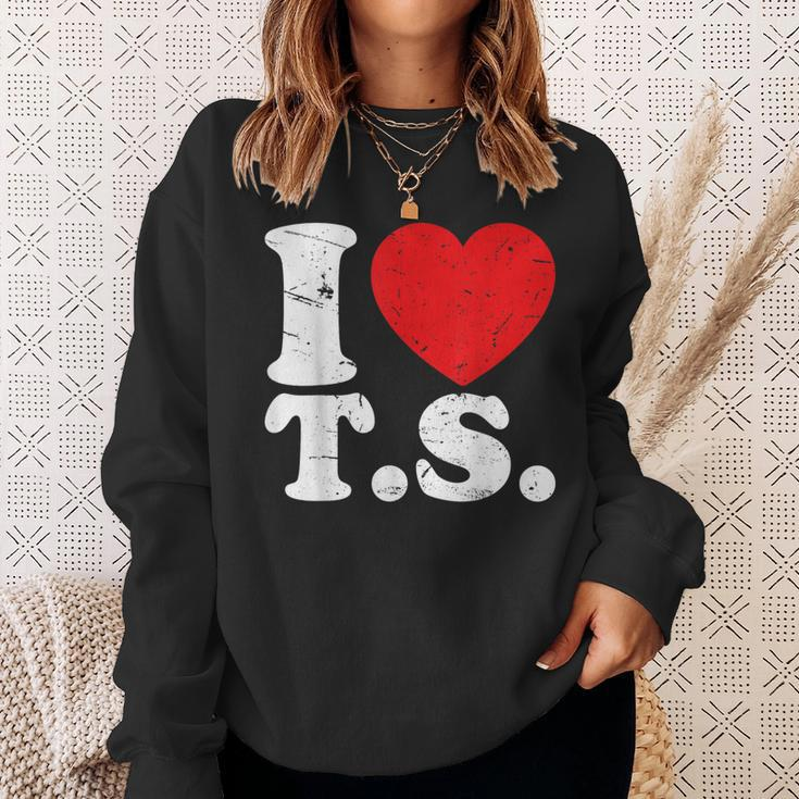 Cute Red Heart I Love TS Sweatshirt Gifts for Her