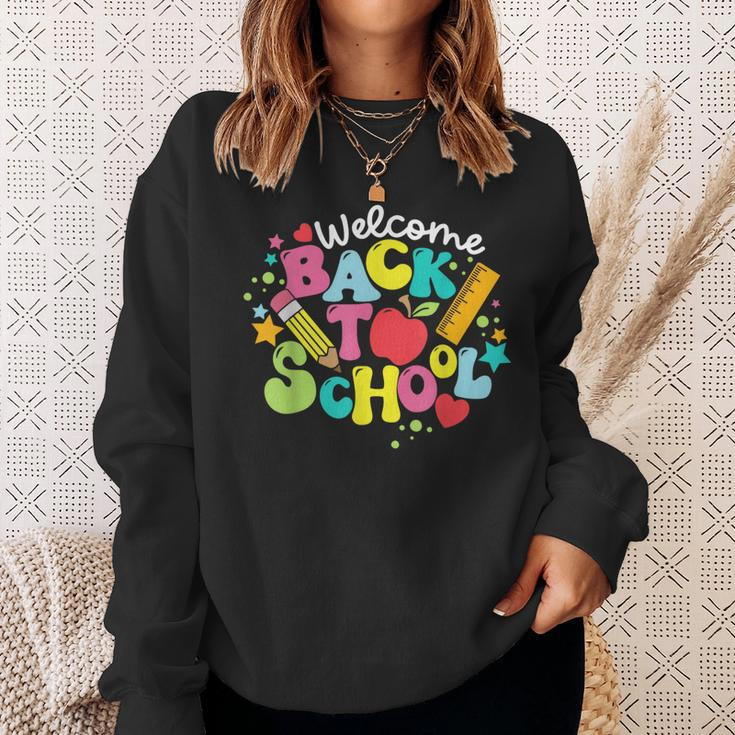 Cute Welcome Back To School Class Teaching Student Education Sweatshirt Gifts for Her