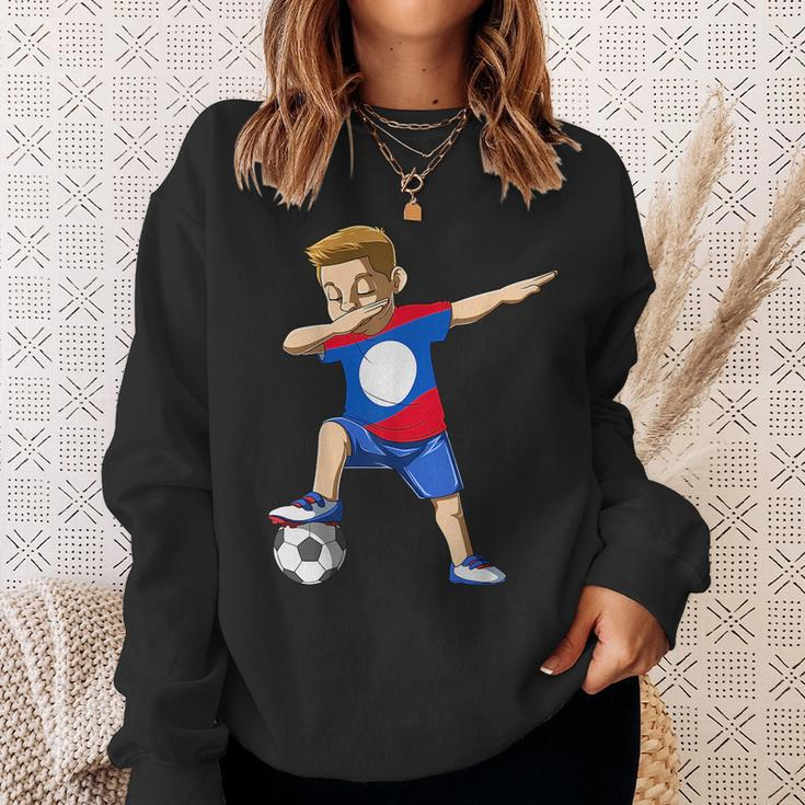Dabbing Soccer Boy Laos Jersey Lao Sweatshirt Gifts for Her