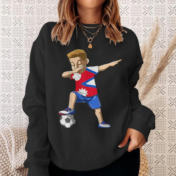 Dabbing Soccer Boy Nepal Jersey Nepalese Sweatshirt Gifts for Her