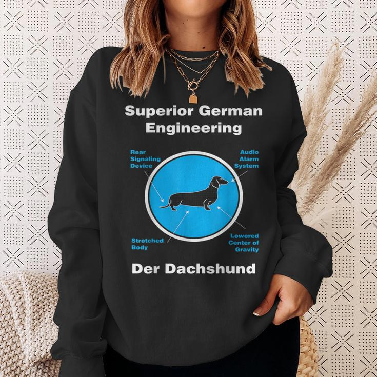 Dachshund Superior German Engineering Sweatshirt Gifts for Her