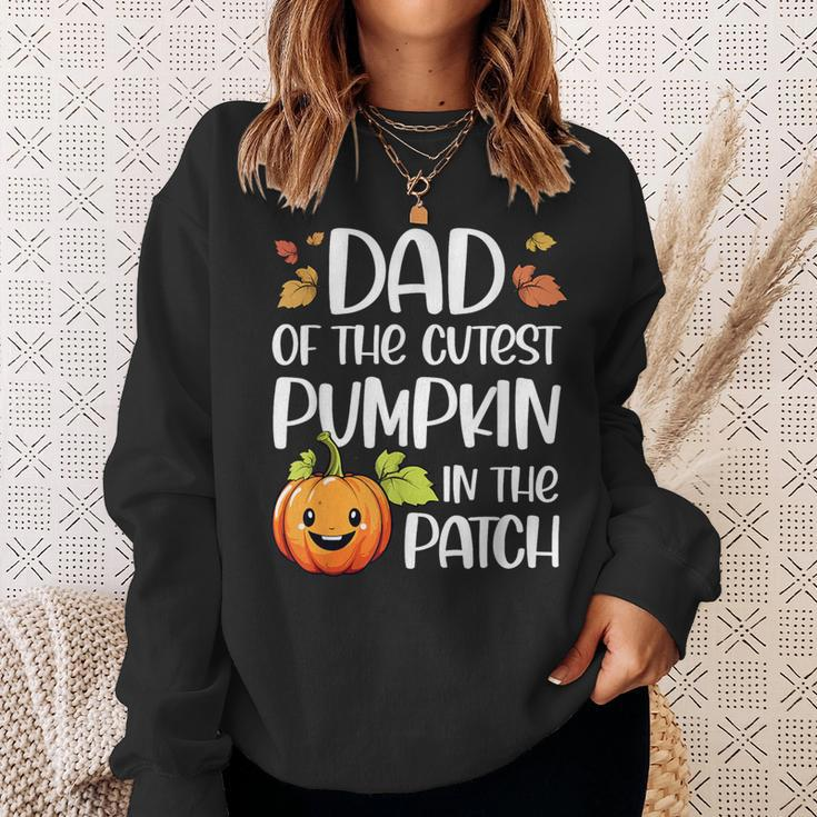 Dad Of Cutest Pumpkin In The Patch Halloween Thanksgiving Sweatshirt Gifts for Her