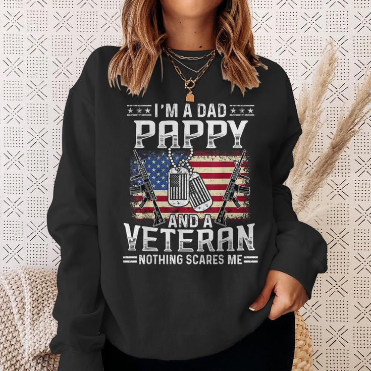 Dad Pappy And A Veteran Fathers Day Gift Gift For Mens Sweatshirt Gifts for Her