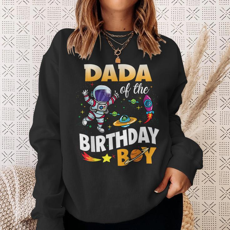 Dada Of The Birthday Boy Space Astronaut Birthday Family Sweatshirt Gifts for Her