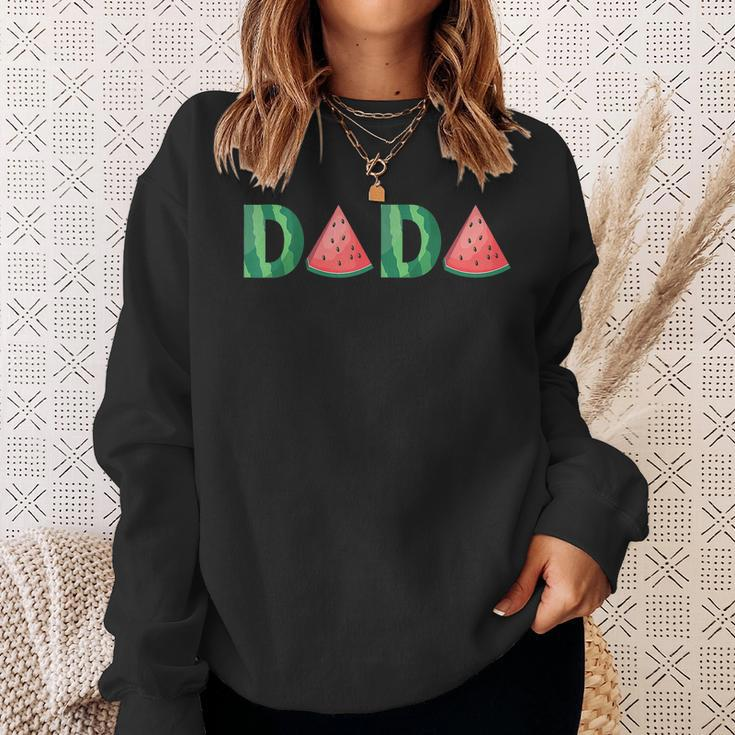 Dada Watermelon Funny Summer Fruit Gift Great Fathers Day Sweatshirt Gifts for Her