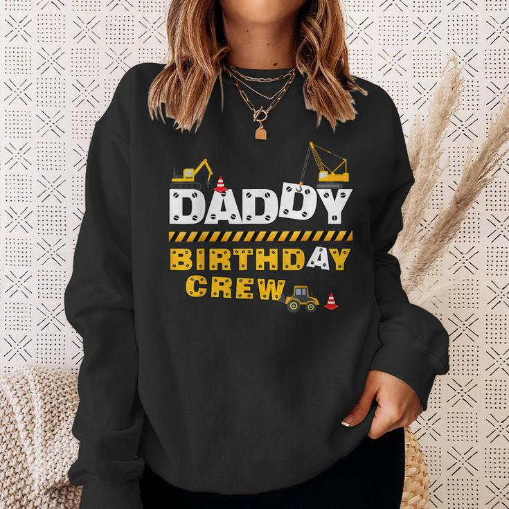 Daddy Birthday Crew Construction Family Birthday Party Sweatshirt Gifts for Her
