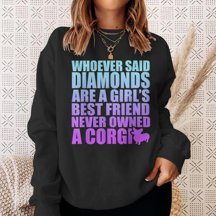 Diamonds Are Girls Best Friend Never Owned Corgi Sweatshirt Gifts for Her
