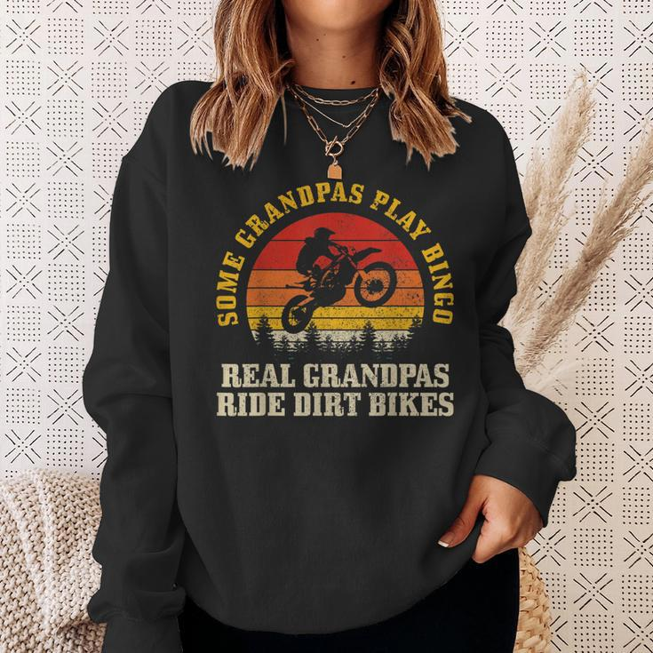 Dirt Bike Grandpa Vintage Motocross Mx Motorcycle Biker Gift Gift For Mens Sweatshirt Gifts for Her