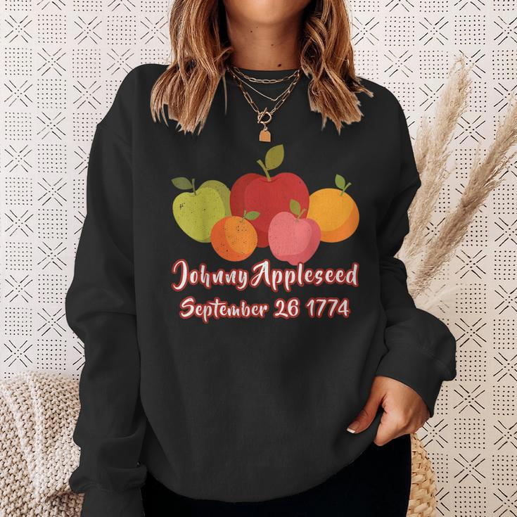 Distressed Johnny Appleseed Apple Picking Orchard Farming Sweatshirt Gifts for Her