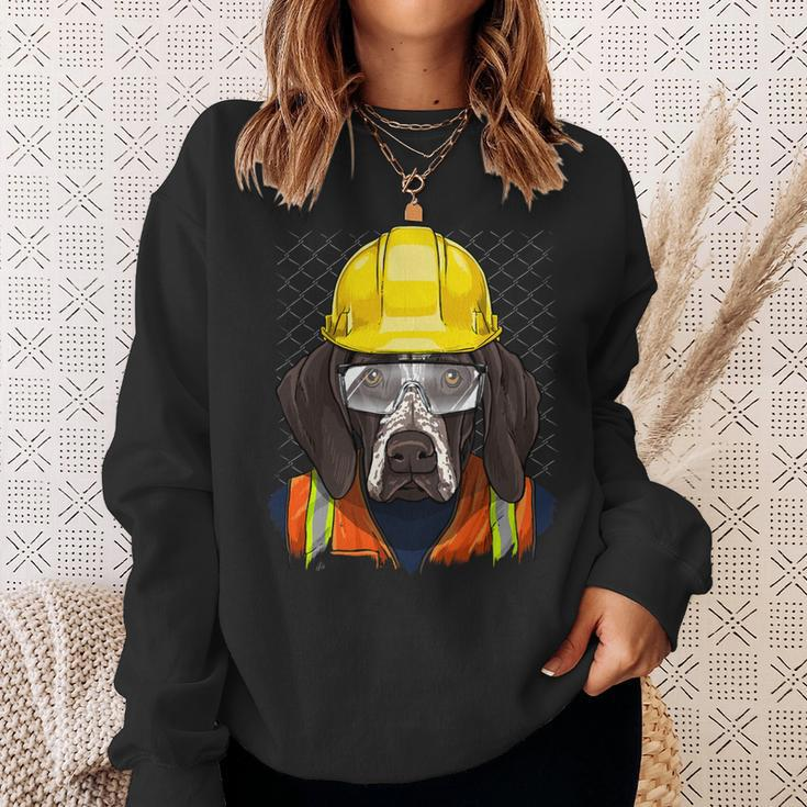 Dog German Shorthaired Construction Worker German Shorthaired Pointer Laborer Dog Sweatshirt Gifts for Her