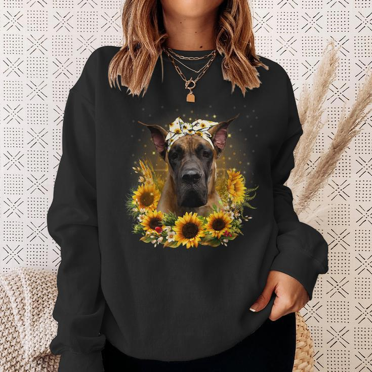 Dog Great Dane Sunflower Great Dane Dog Mothers Day For Women 1 Sweatshirt Gifts for Her