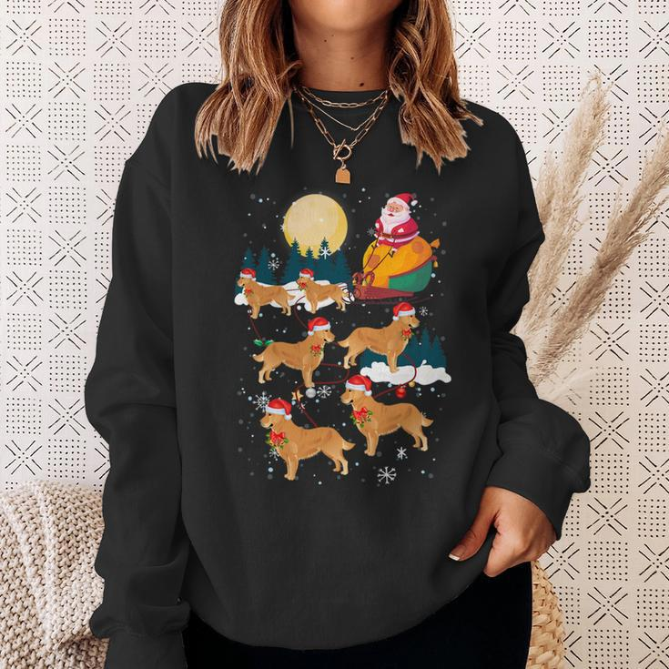 Dog Reindeer Golden Retriever Christmas Sweatshirt Gifts for Her