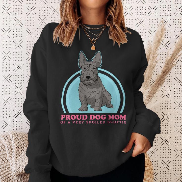 Dog Scottish Terrier Mom Of A Spoiled Scottie Dog Owner Scottish Terrier 2 Sweatshirt Gifts for Her