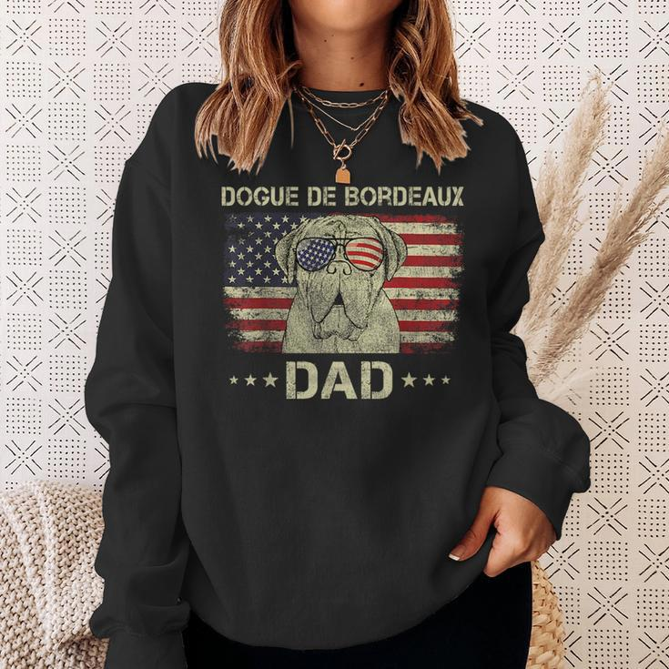 Dogue De Bordeaux Dad Dog Lovers American Flag 4Th Of July Sweatshirt Gifts for Her