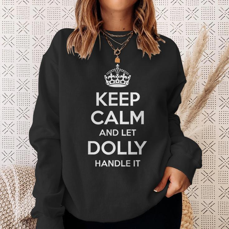 Dolly Keep Calm Personalized Name Funny Birthday Gift Idea Sweatshirt Gifts for Her