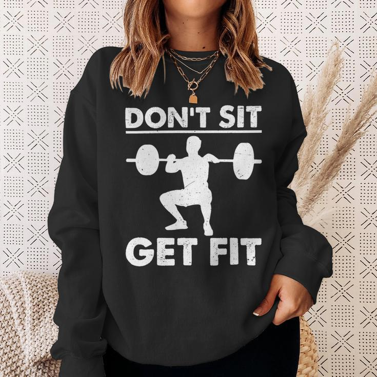 Dont Set Get Fit Deadlift Lovers Fitness Workout Costume Sweatshirt Gifts for Her