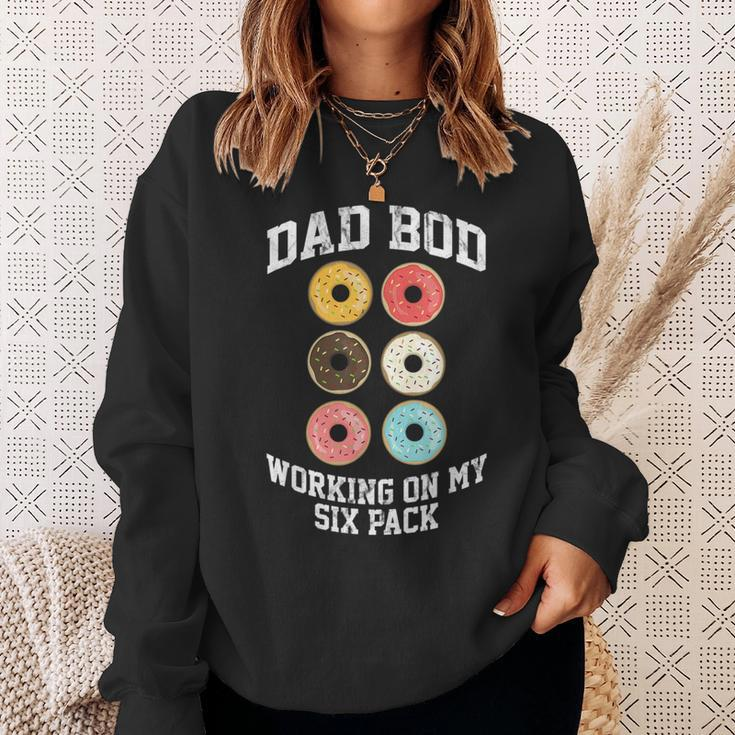 Donut Dad Bod Working On My Six Pack Dad Jokes Father's Day Sweatshirt Gifts for Her