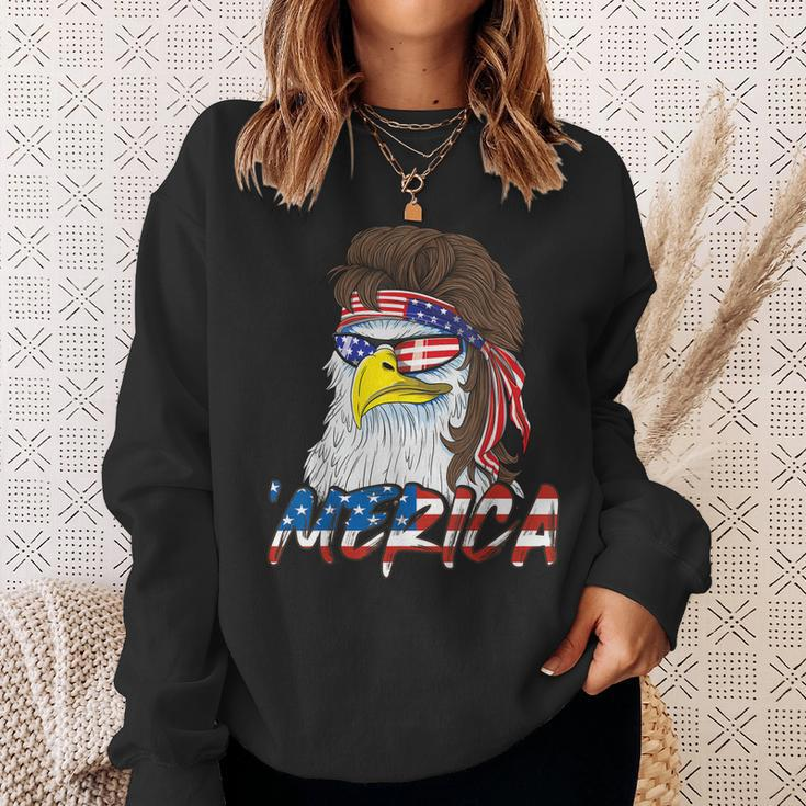 Eagle Mullet 4Th Of July Usa American Flag Merica Sweatshirt Gifts for Her