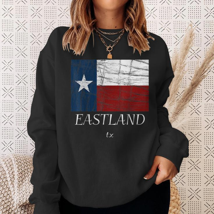 Eastland Tx City State Texas Flag Sweatshirt Gifts for Her