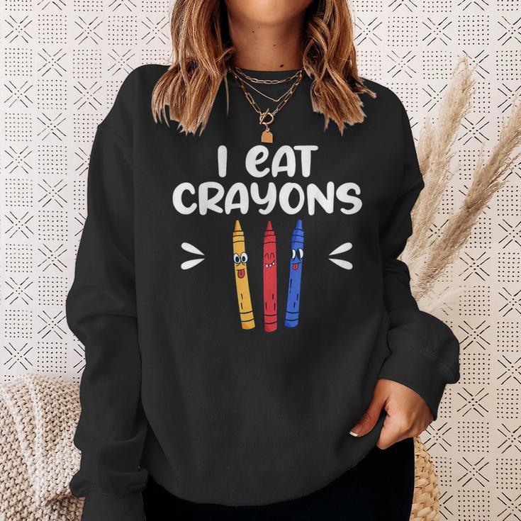 I Eat Crayons Sweatshirt Gifts for Her