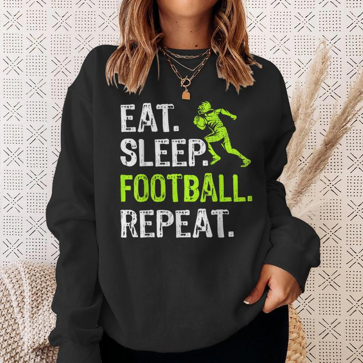 Eat Sleep Football Repeat Football Player Sweatshirt Gifts for Her