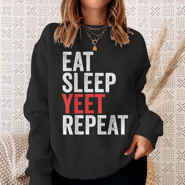 Eat Sleep Yeet Repeat Popular Dance Quote Sweatshirt Gifts for Her