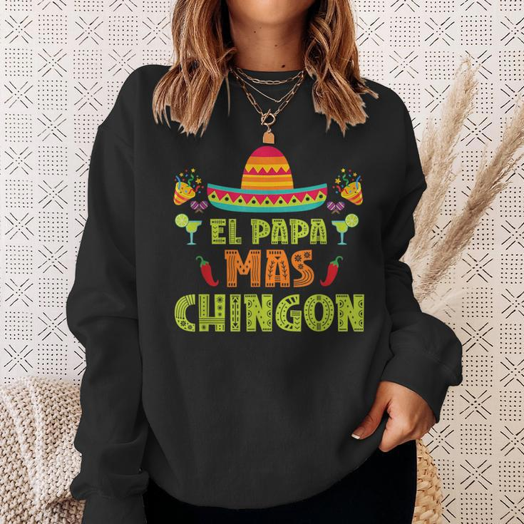 El Papa Mas Chingon Proud Mexico Lover Mexican Country Dad Sweatshirt Gifts for Her