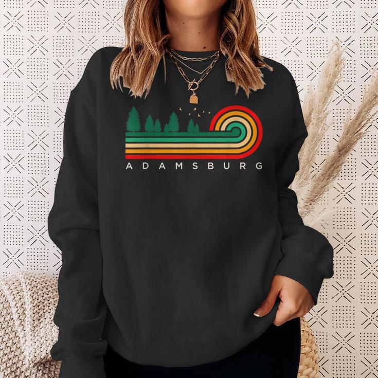 Evergreen Vintage Stripes Adamsburg Alabama Sweatshirt Gifts for Her