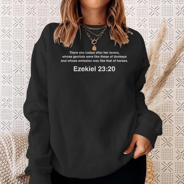 Ezekiel 2320 Graphic Bible Verse Religious Sweatshirt Gifts for Her