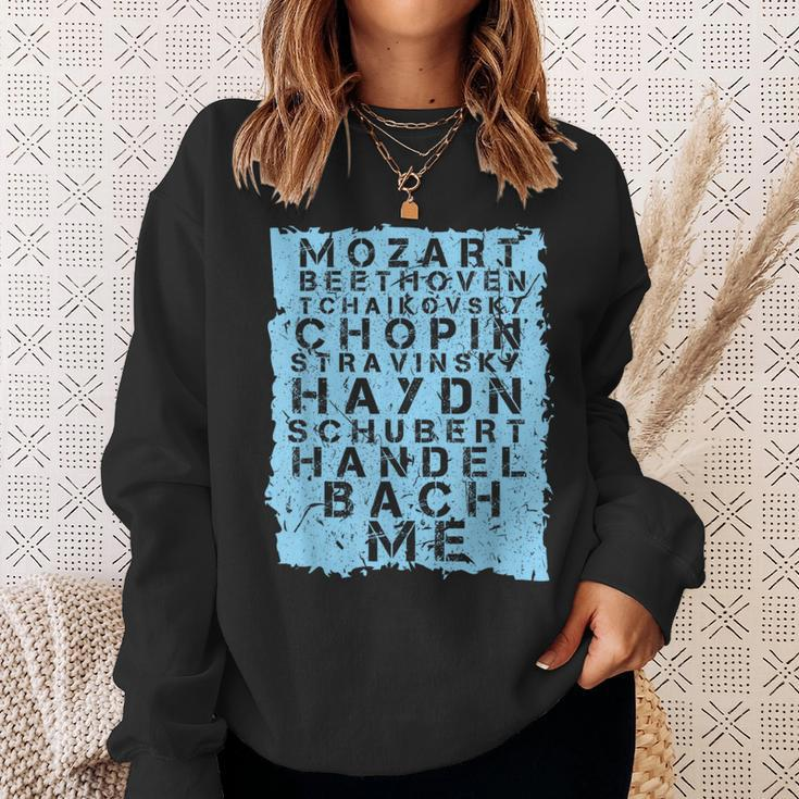 Famous Classical Music Composer Musician Mozart Sweatshirt Gifts for Her