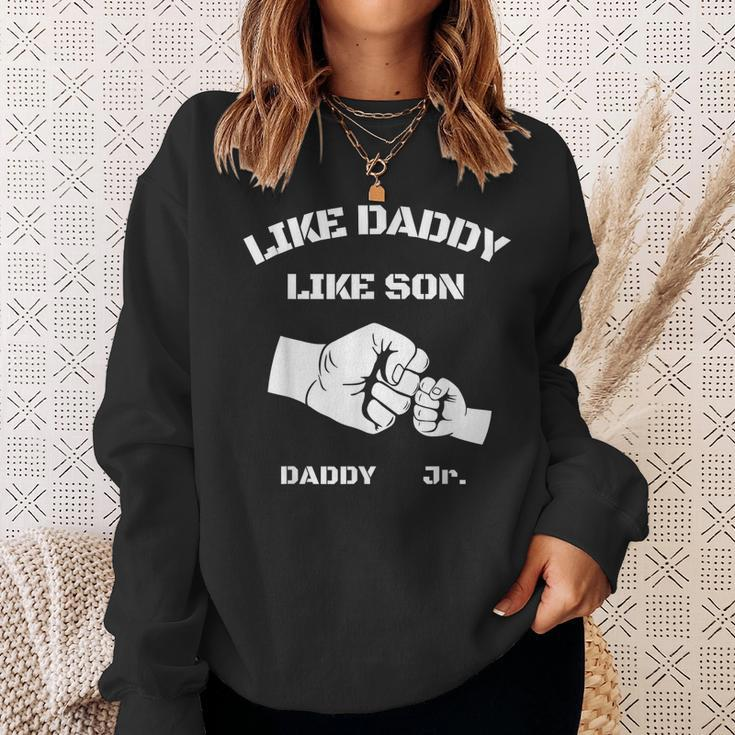 Father Son Fist Bump Matching Fathers Day Daddy Dad & Son Sweatshirt Gifts for Her
